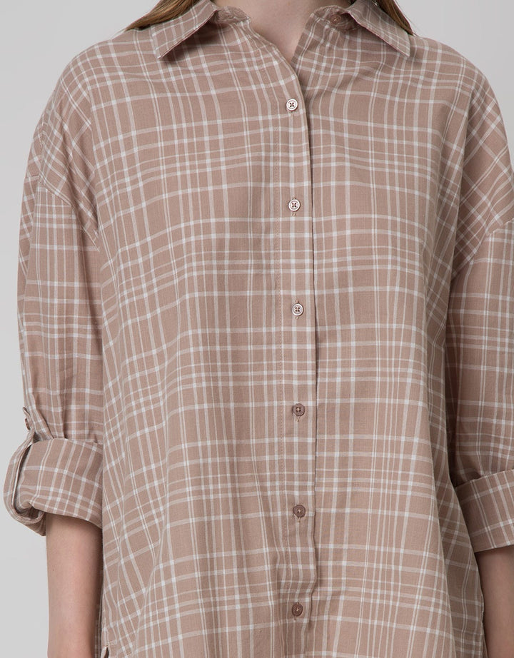 Nevada Long Shirt Top Check