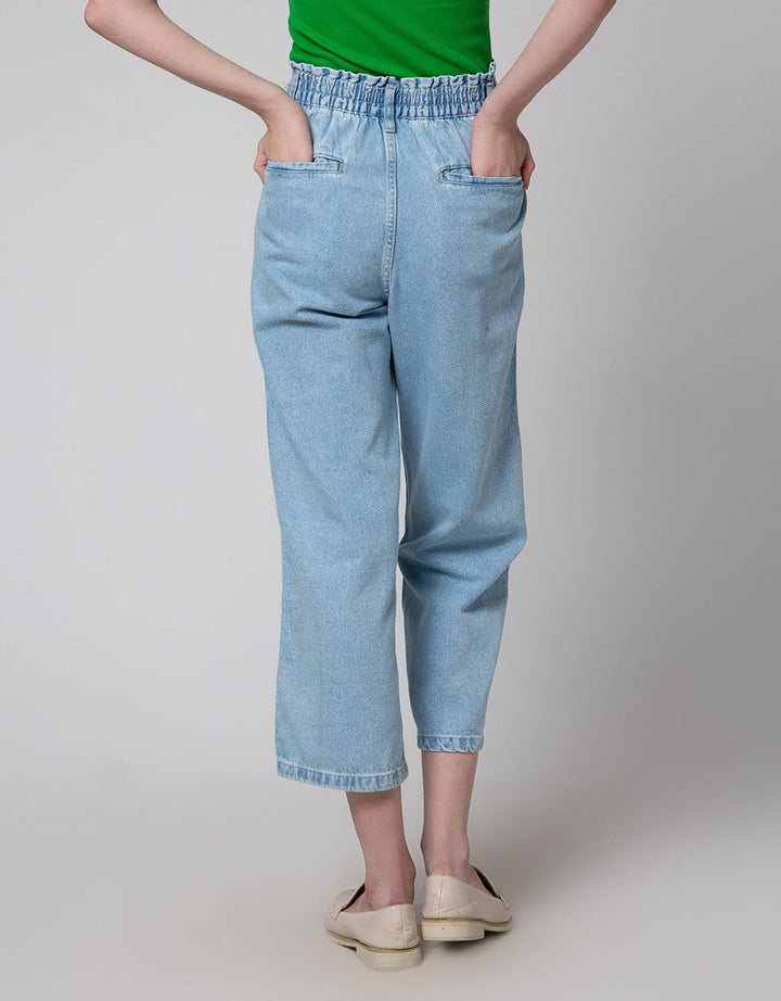 Nevada Paperbag Denim Celana Panjang Wanita