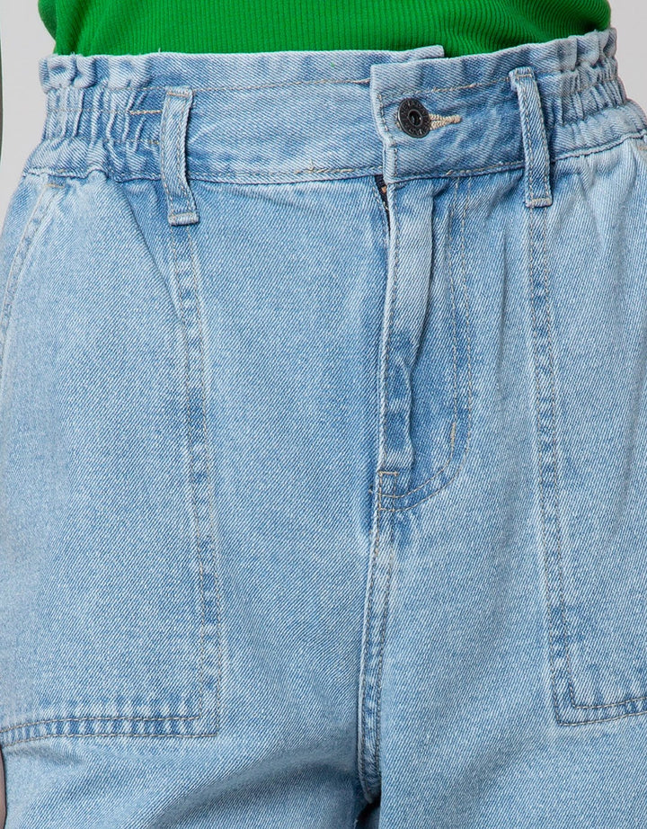 Nevada Paperbag Denim Celana Panjang Wanita