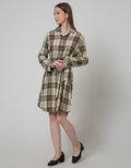 Connexion Long Dress Midi Dress Shirt Check