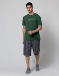 Nevada Short Pants Rib Bottom Geometric Print