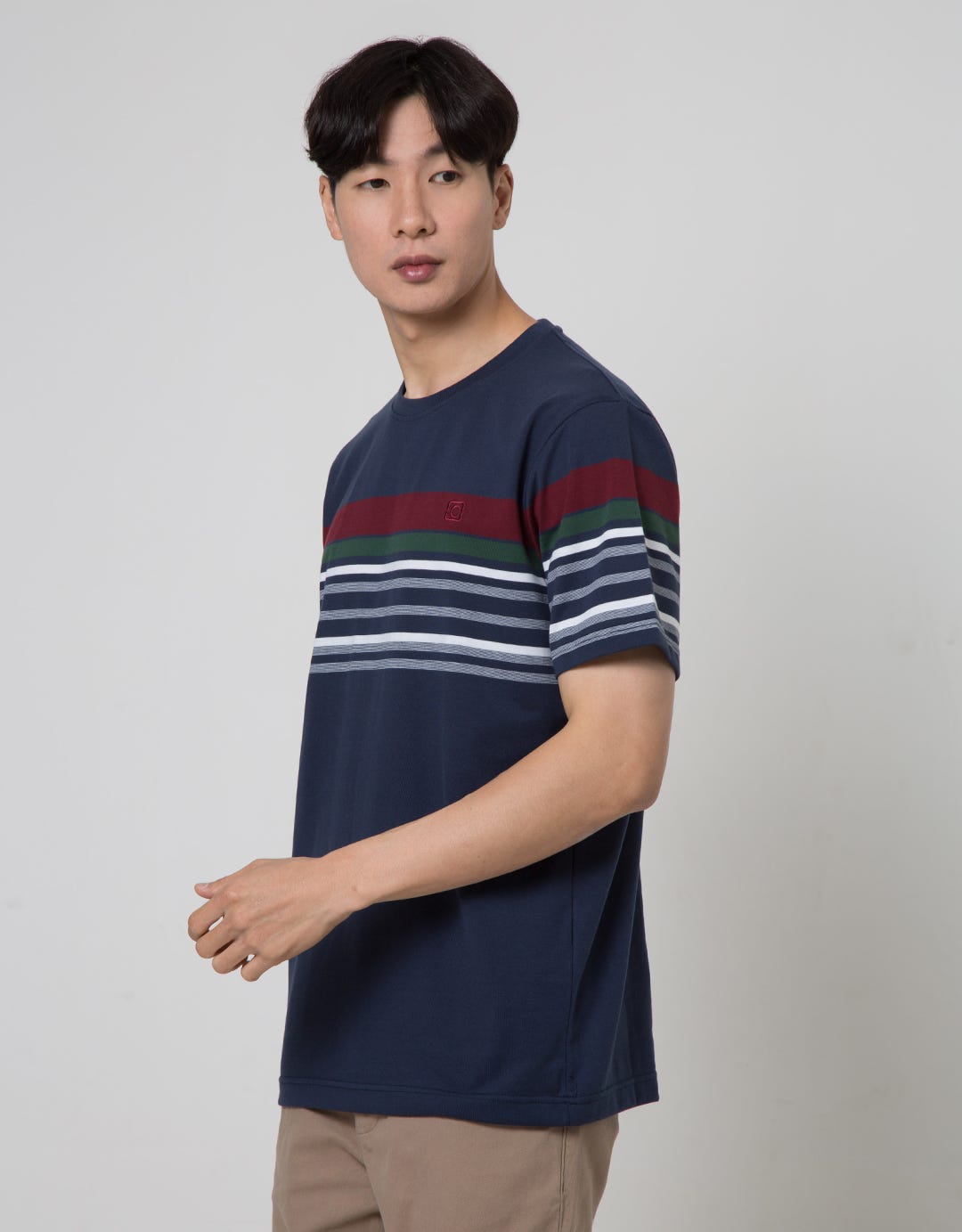 Cole Stripe Fider Kaos Casual Pria