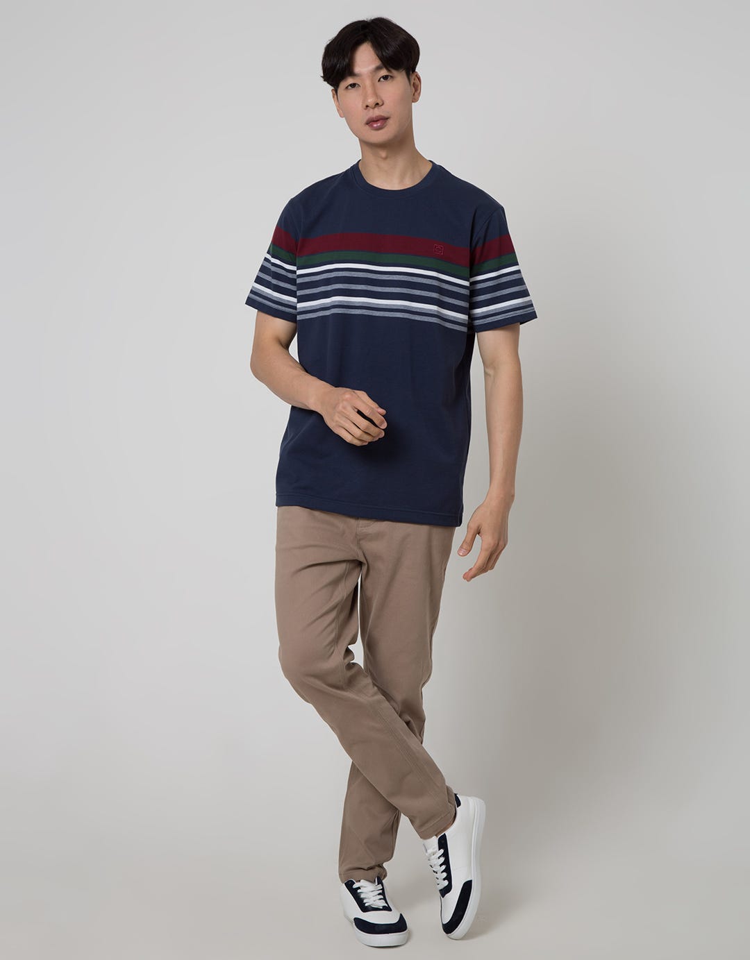 Cole Stripe Fider Kaos Casual Pria