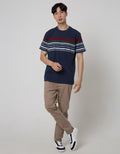 Cole Stripe Fider Kaos Casual Pria