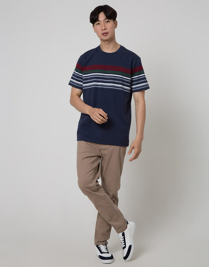 Cole Stripe Fider Kaos Casual Pria