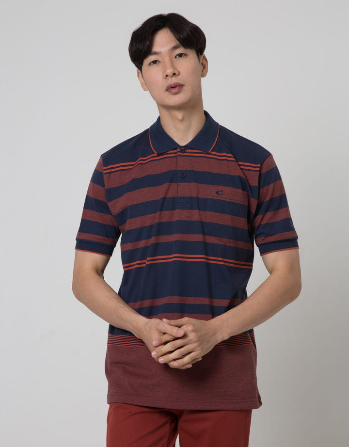Cole Stripe Comb Polo Shirt Pria
