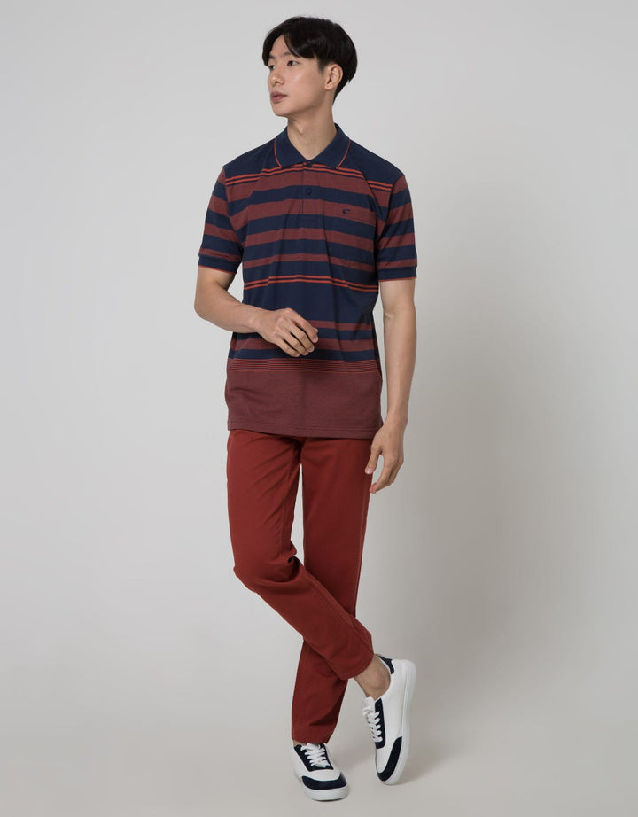 Cole Stripe Comb Polo Shirt Pria