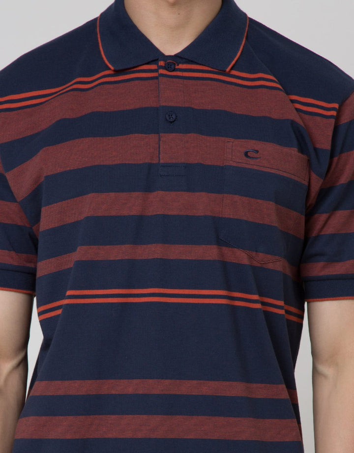 Cole Stripe Comb Polo Shirt Pria