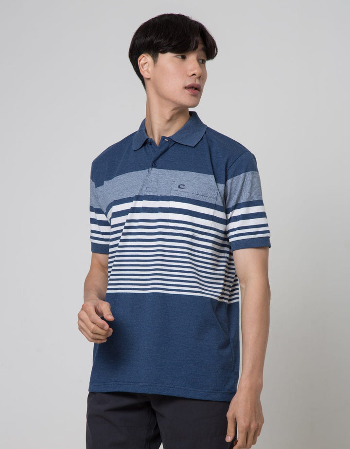 Cole Chest Block Polo Shirt Pria