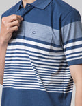 Cole Chest Block Polo Shirt Pria