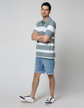 Cole Short Sleeve Polo Shirt Stripe Engineering