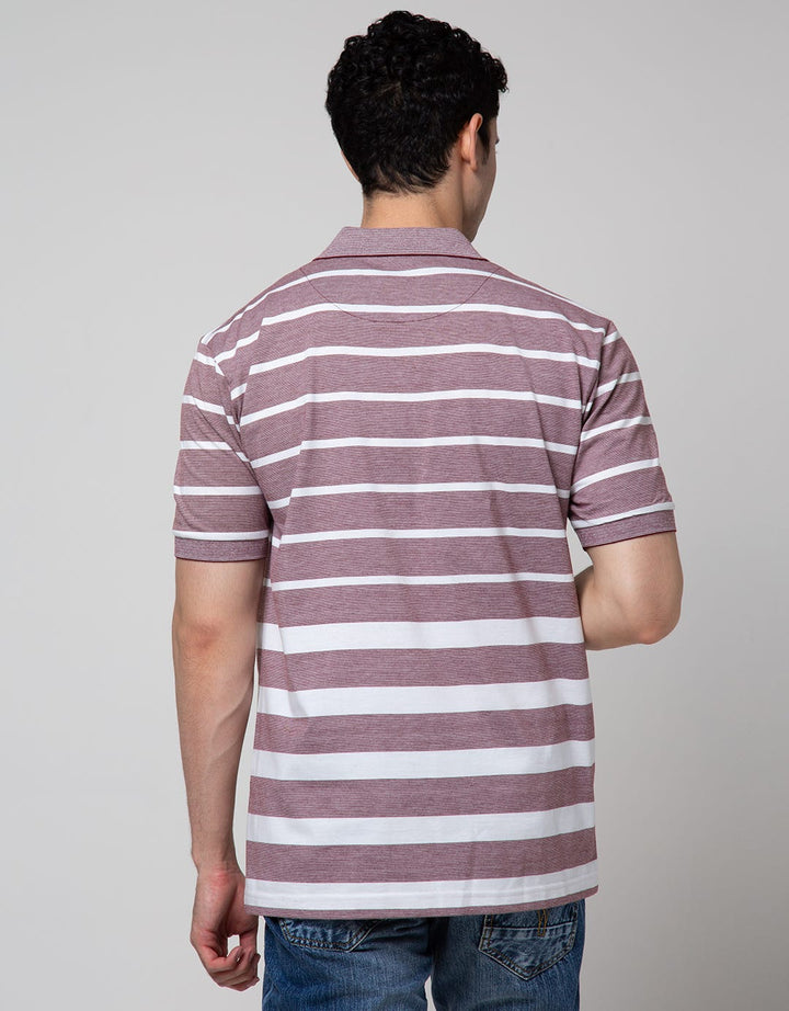 Cole Short Sleeve Polo Shirt Stripe Engineering Mix