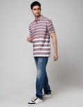 Cole Short Sleeve Polo Shirt Stripe Engineering Mix