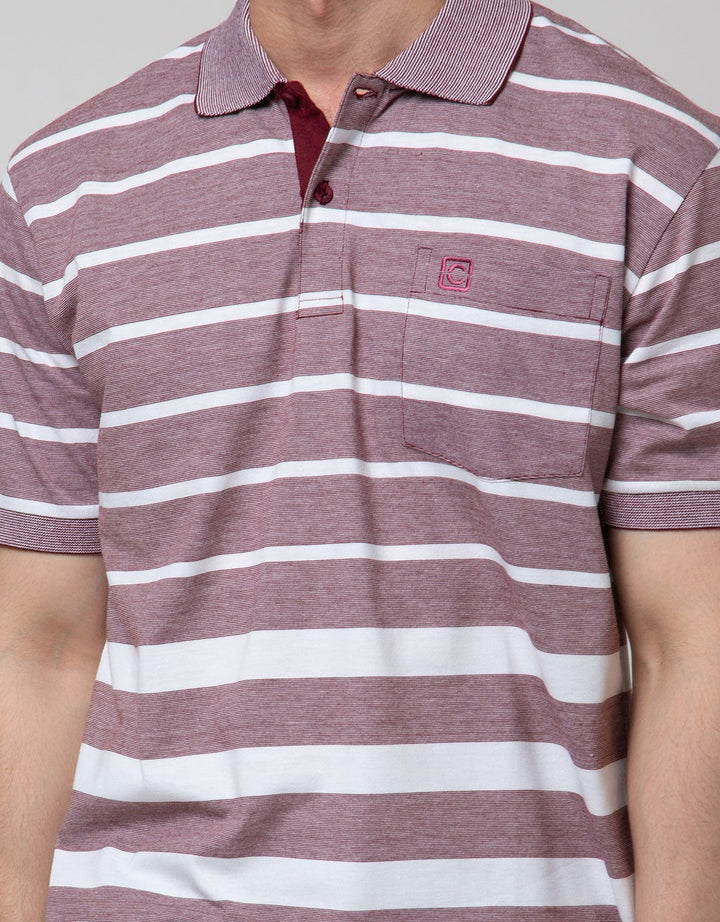 Cole Short Sleeve Polo Shirt Stripe Engineering Mix