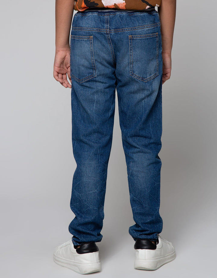Nevada Denim Pants Wrinkle Rib Marbling Washing