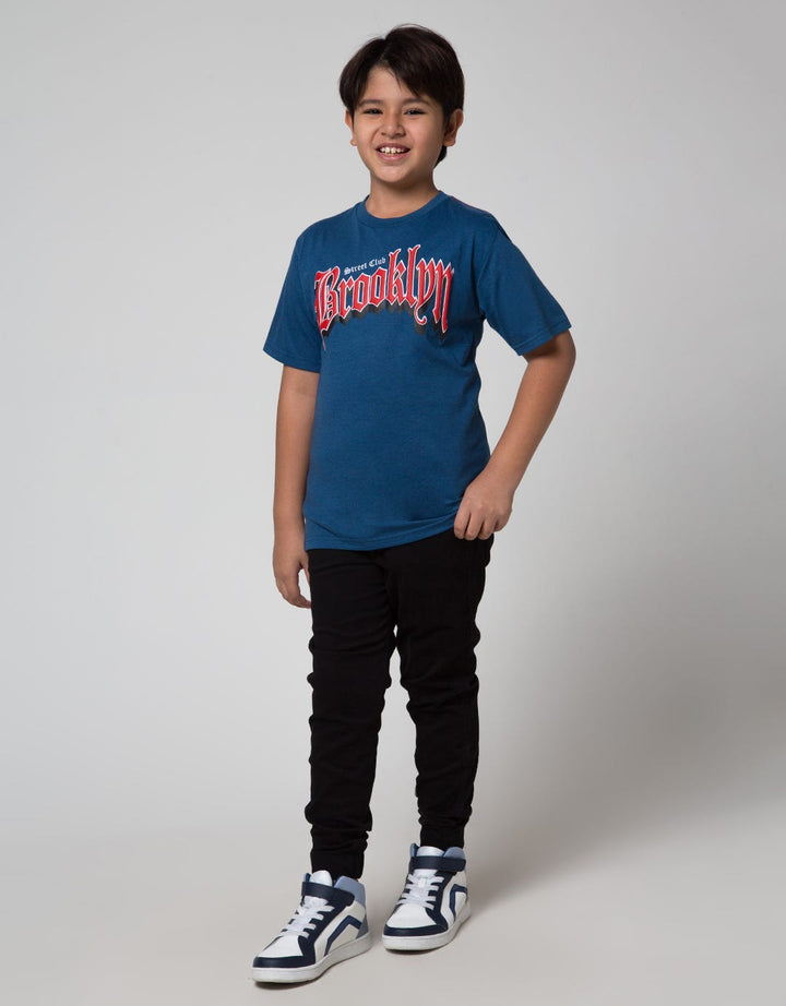 Nevada Brooklyn Print Kaos Anak Laki-Laki