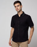 Details Short Sleeve Polo Shirt Collar