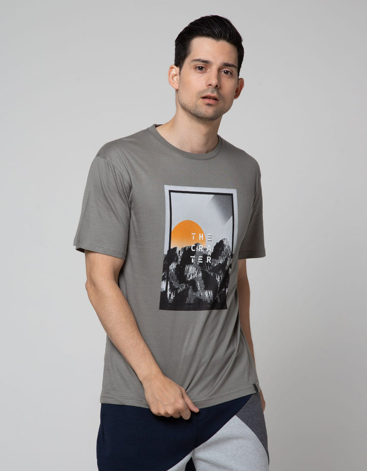 Details Short Sleeve T-Shirt R Neck Tencel Print