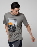 Details Short Sleeve T-Shirt R Neck Tencel Print