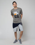Details Short Sleeve T-Shirt R Neck Tencel Print