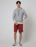 Details Jacket Hoodie Print Houndstooth