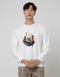 Details Round City Print Jumper Sweatshirt