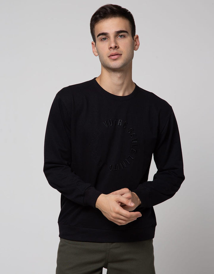 Details Long Sleeve Sweatshirt Jumper Bordir Circle Voltren Seul