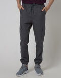 Details Jogger Fashion Cargo Knit Texture Stretch