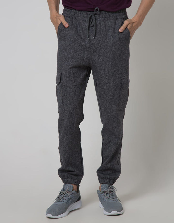 Details Jogger Fashion Cargo Knit Texture Stretch