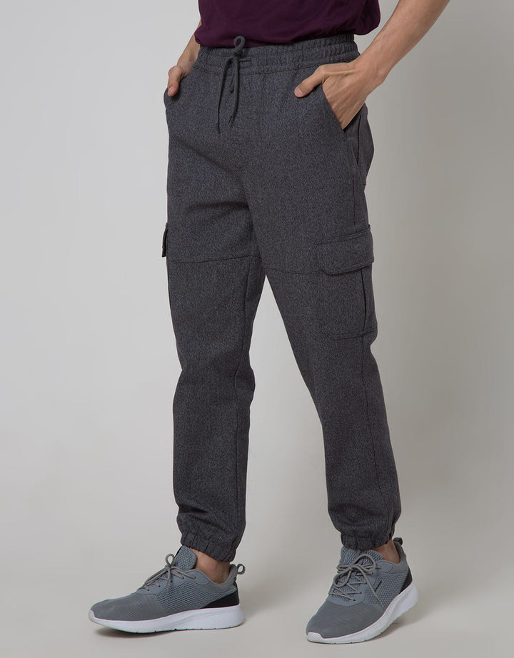 Details Jogger Fashion Cargo Knit Texture Stretch