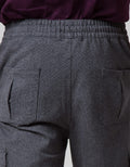 Details Jogger Fashion Cargo Knit Texture Stretch