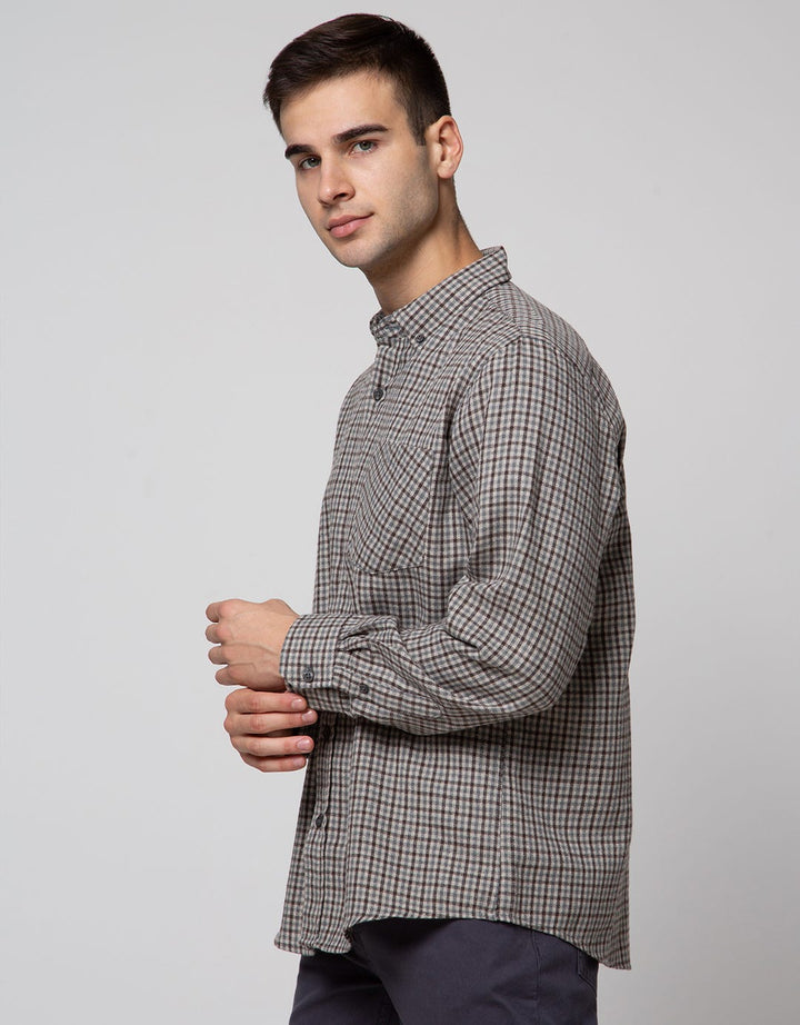 Details Long Sleeve Shirt Flannel Check