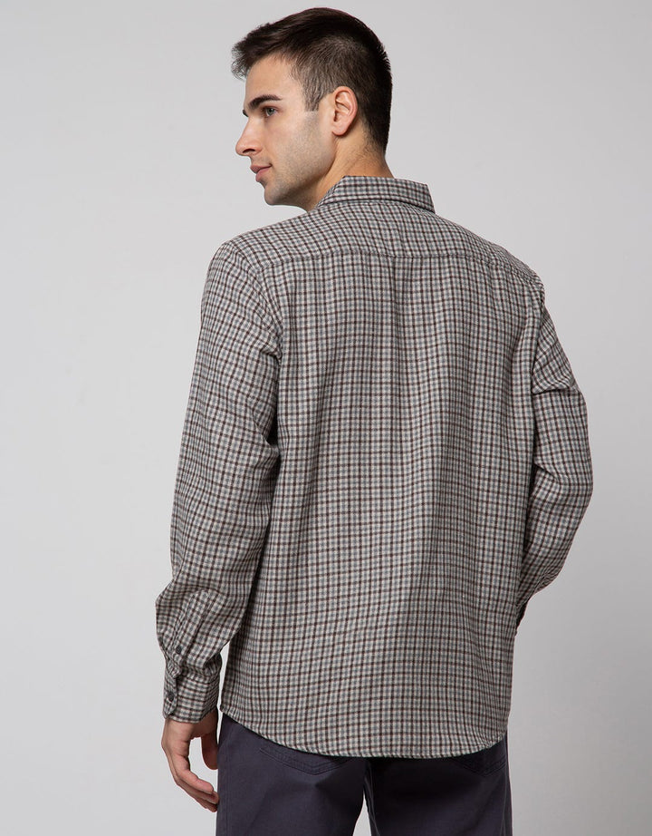 Details Long Sleeve Shirt Flannel Check
