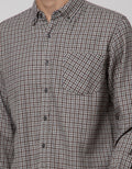 Details Long Sleeve Shirt Flannel Check