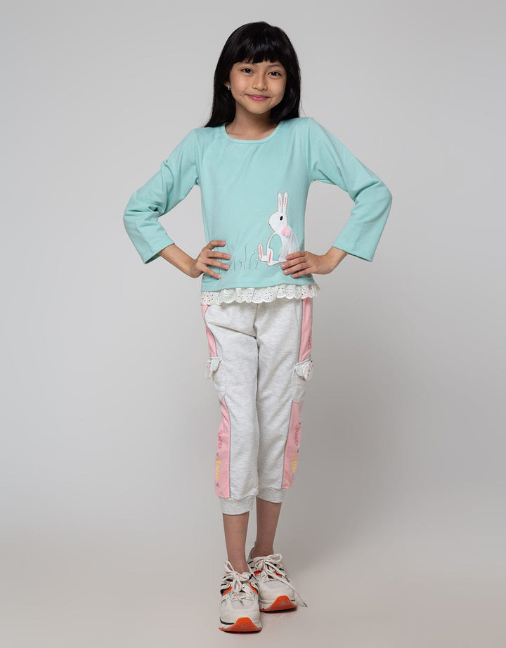 Little M Pompom Bunny Kaos Anak Perempuan