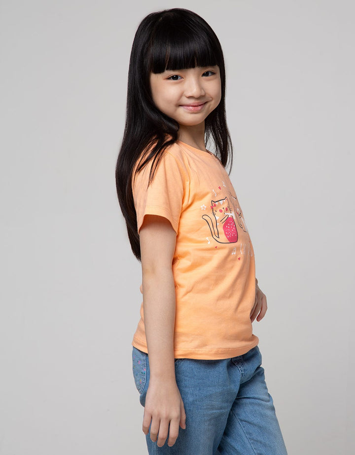 Little M Short Sleeve Midi Dress Kotak Kerah Ruffle