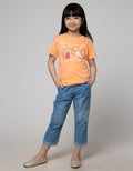 Little M Short Sleeve Midi Dress Kotak Kerah Ruffle