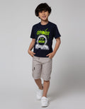 Little M Crop Woven Monster Bordir