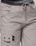 Little M Crop Woven Monster Bordir