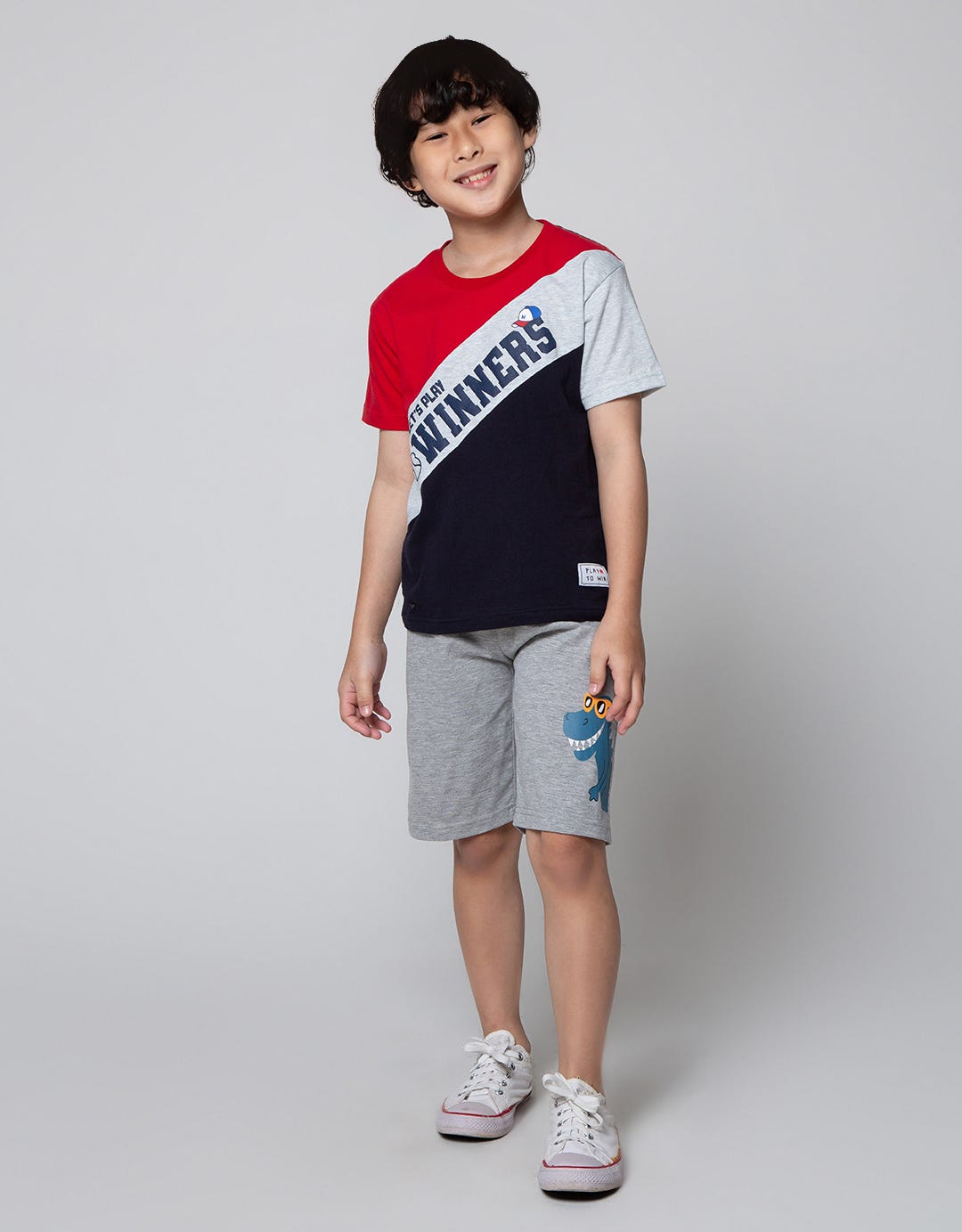 Little M Short Knit Dino
