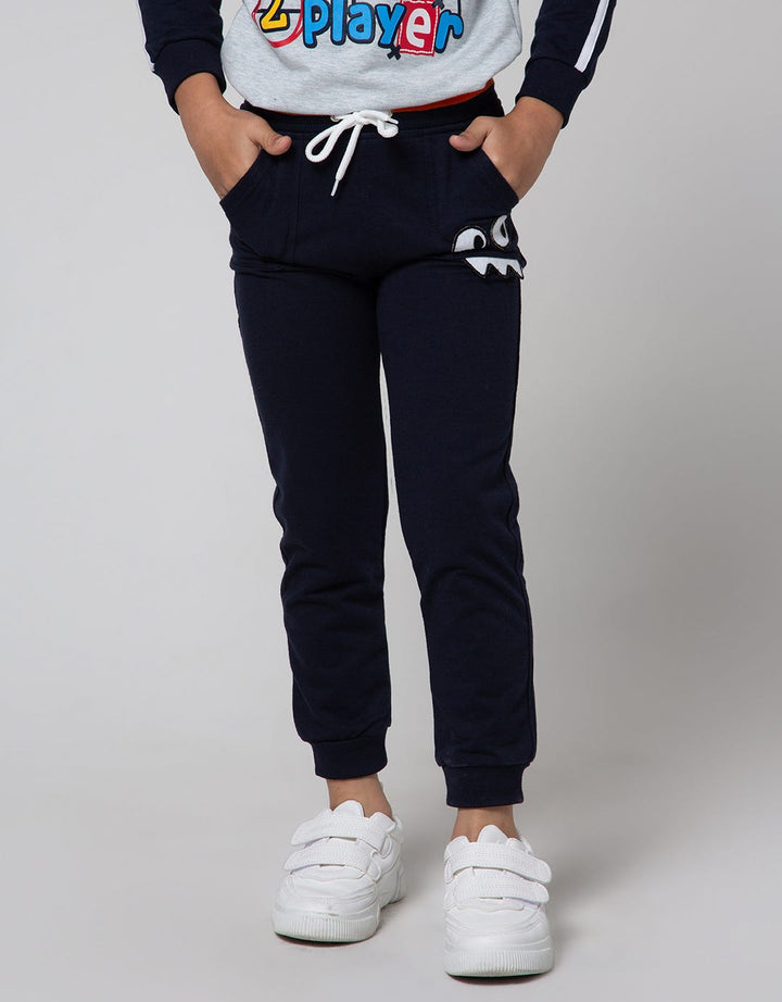 Little M Jogger Terry Monster Cucuk Pinggang Rib Manset