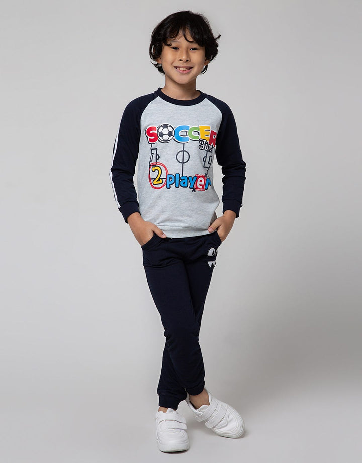 Little M Jogger Terry Monster Cucuk Pinggang Rib Manset