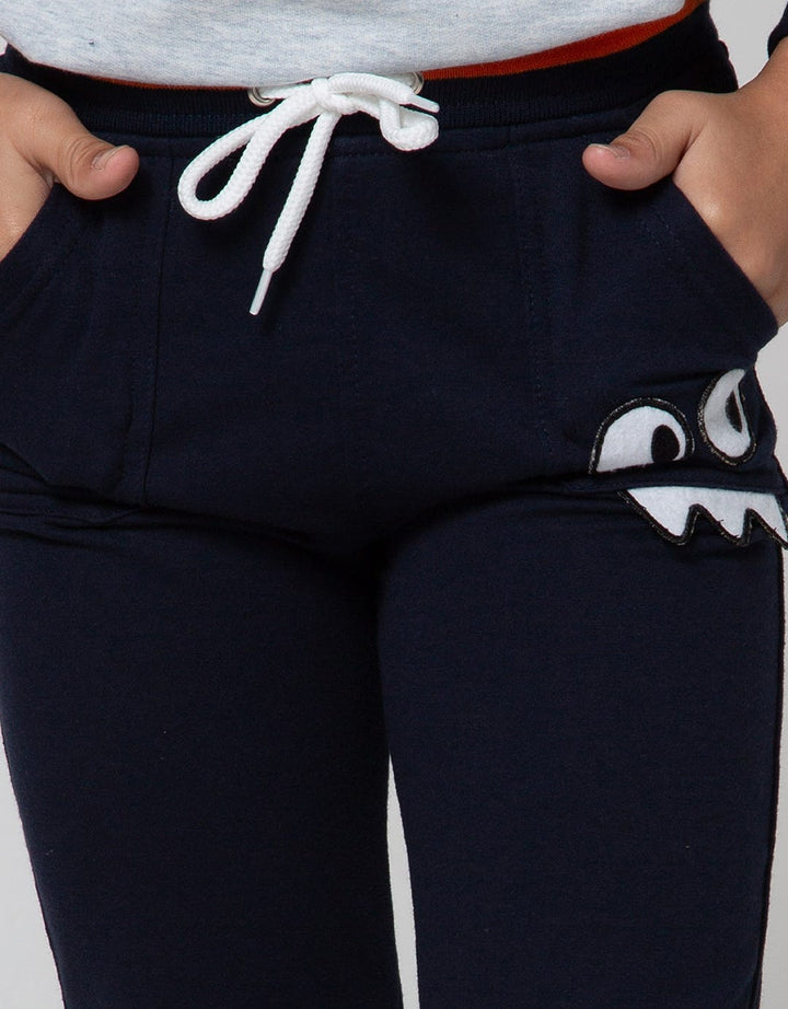 Little M Jogger Terry Monster Cucuk Pinggang Rib Manset