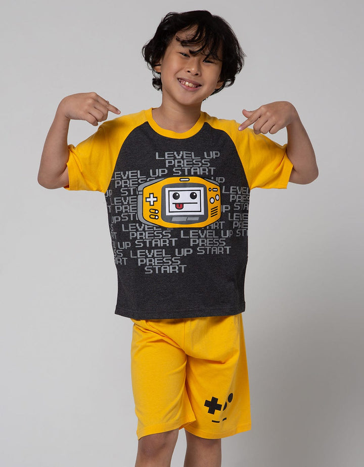 Little M Game Print Set Pakaian Anak Laki-laki