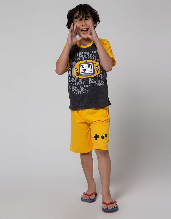 Little M Game Print Set Pakaian Anak Laki-laki