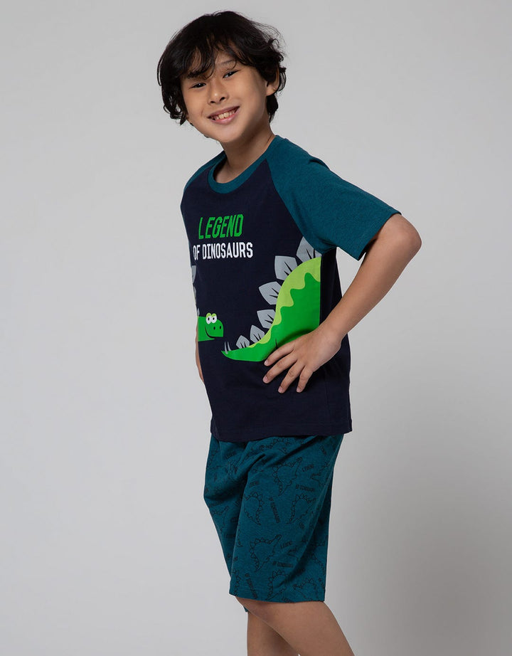 Little M Printed Raglan Set Pakaian Anak Laki-laki