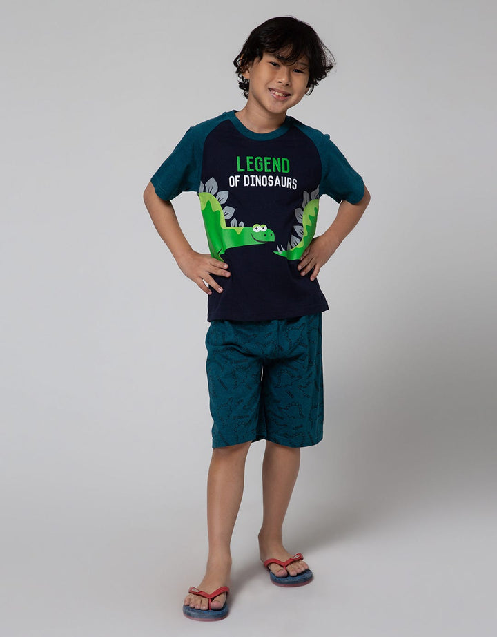 Little M Printed Raglan Set Pakaian Anak Laki-laki
