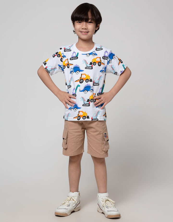 Little M Short Woven Pinggang Karet Kombinasi