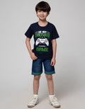 Little M Short Denim Bordir  Robot Rib