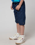 Little M Crop Denim Print Salur